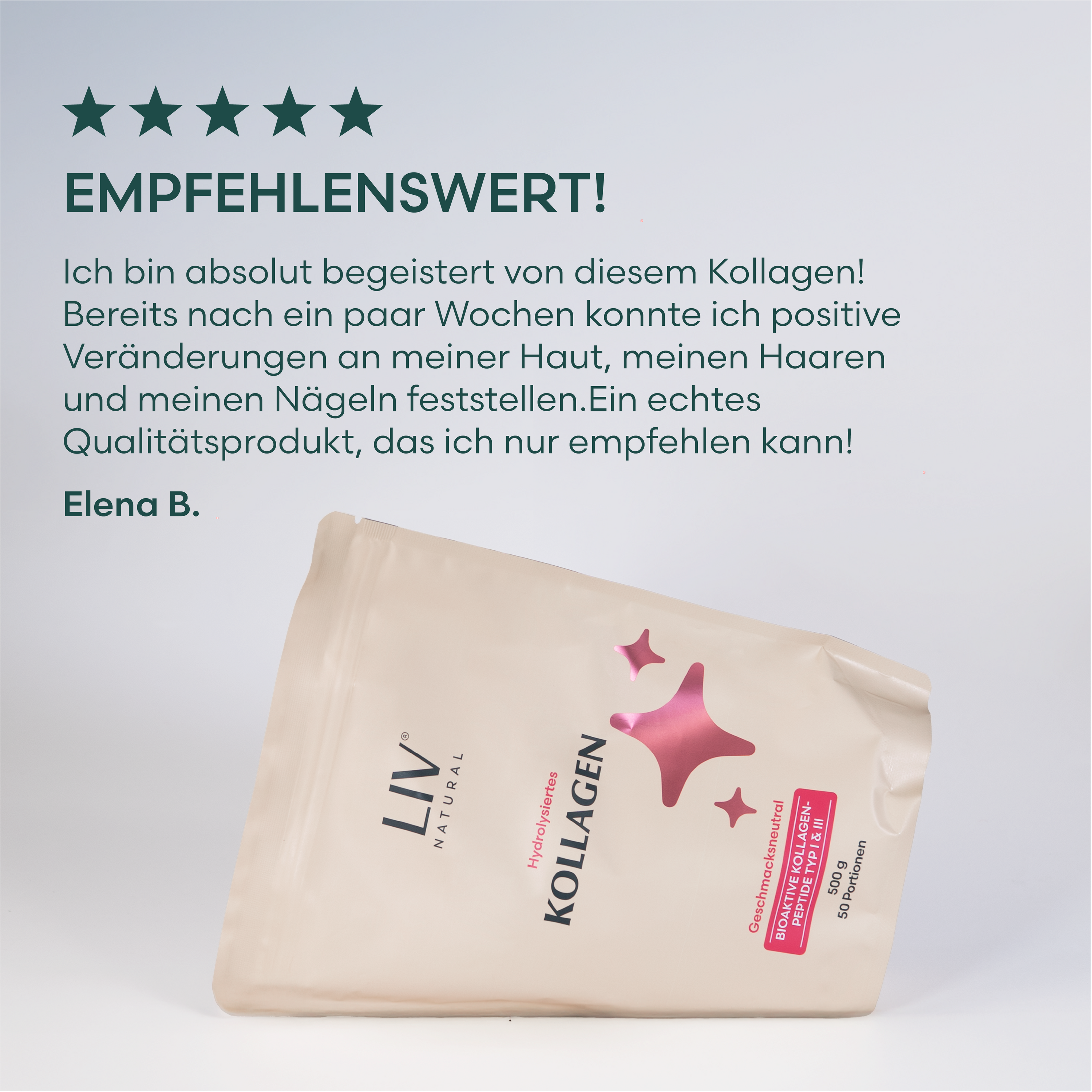 Produktbild Kollagen 500g – hochwertiges Nahrungsergänzungsmittel für Frauen