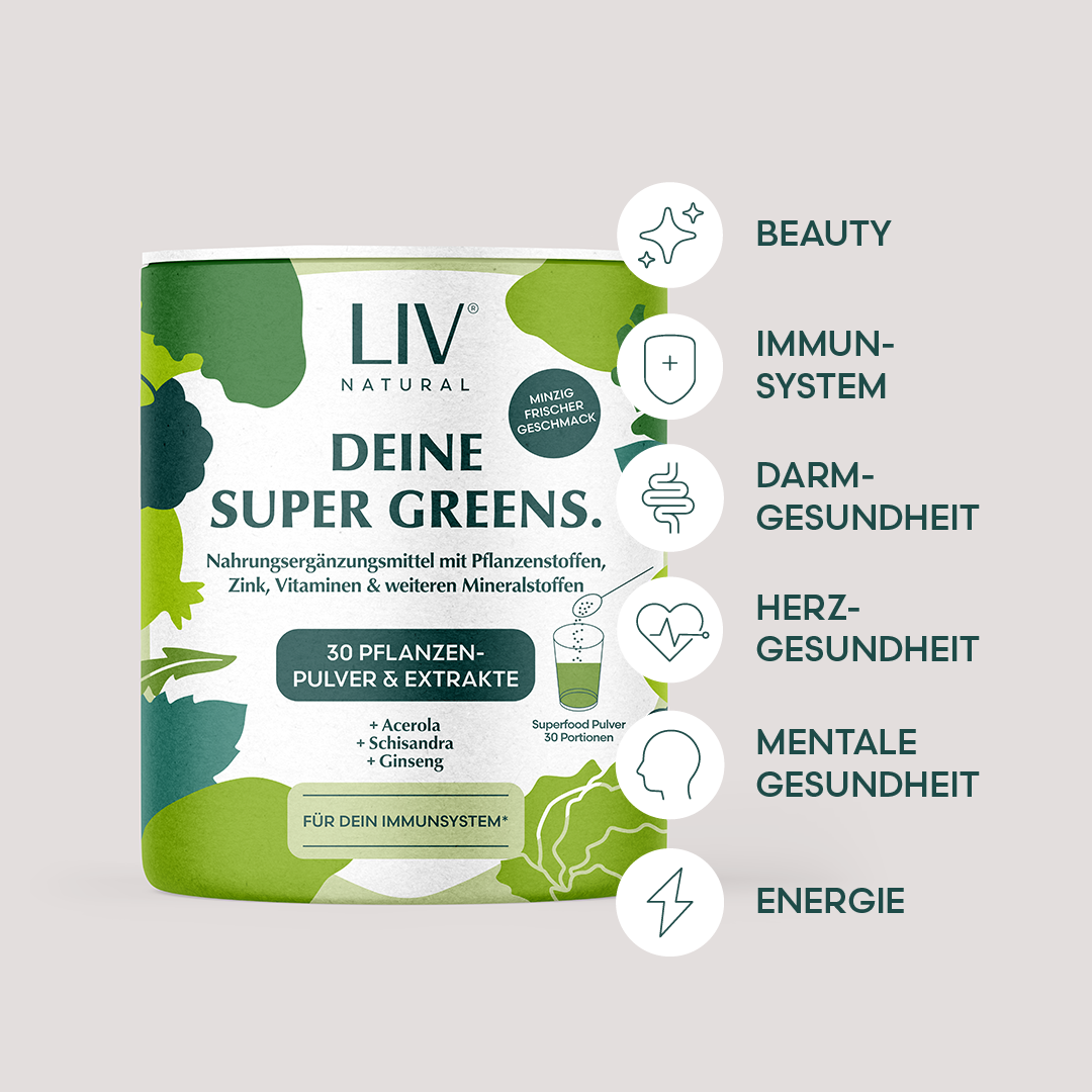 Produktbild Super Greens – hochwertiges Nahrungsergänzungsmittel für Frauen