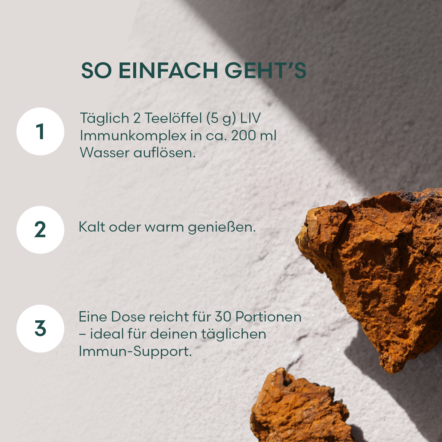 Immunkur mit Chaga & Zitrone